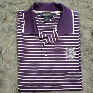 Brooks Brothers Purple Striped Polo Shirt Sz M